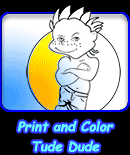 Print and Color Tude Dude